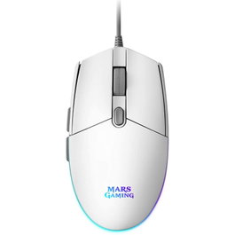 Mars Gaming MMGW Ratón Gaming Blanco 3200 DPI
